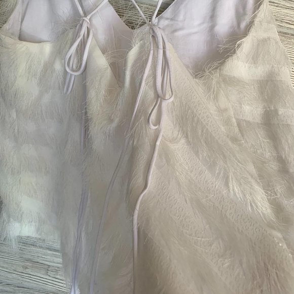 Fanco Linen Lined White Flapper Sleeveless Top - Picture 8 of 8